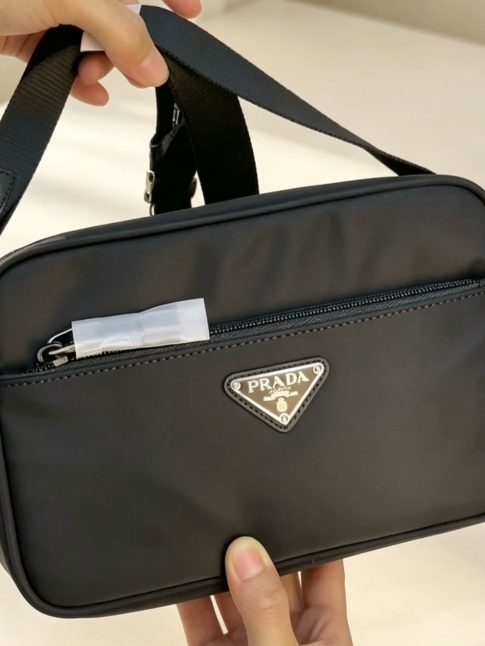 Prada Black Nylon Crossbody Camera Bag